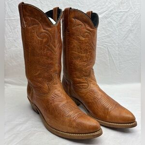 Dingo Classic Brown Leather Cowboy Boots - Men size 10
